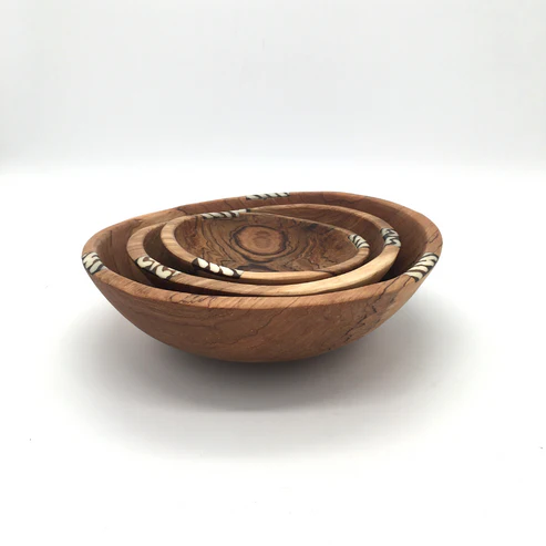3-Piece Wooden Kitchem Bowl Set