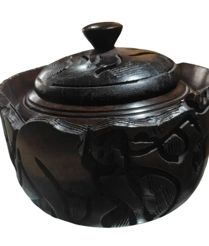 Ebony Wooden Peanut Dish